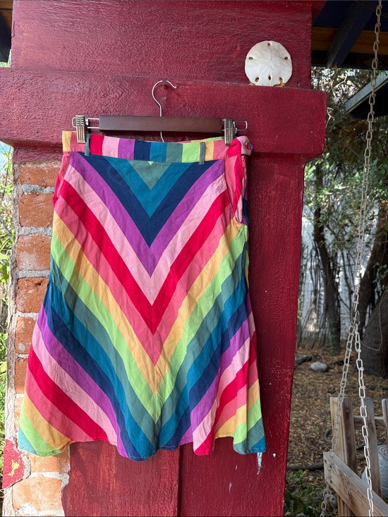 Modcloth Dresses & Skirts - Modcloth Multicolor Chevron A-Line Skirt